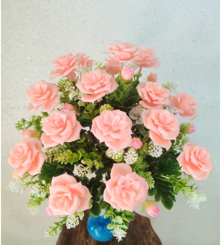 Троянди з бутонами пластикові, букет 16 головок