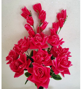 Троянди з гладіолусами, букет 9 головок