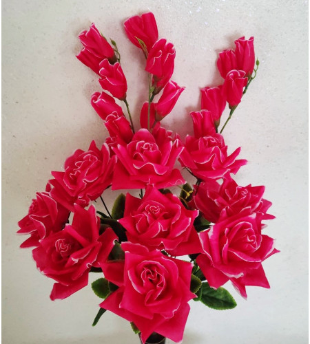 Троянди з гладіолусами, букет 9 головок