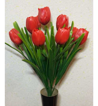 Тюльпани силіконові, букет 9 головок