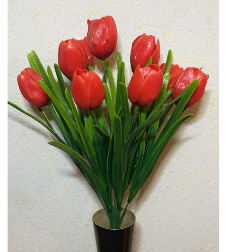 Тюльпани силіконові, букет 9 головок