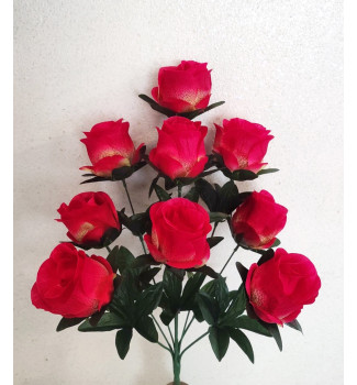 Троянда в напівбутоні, букет 9 головок