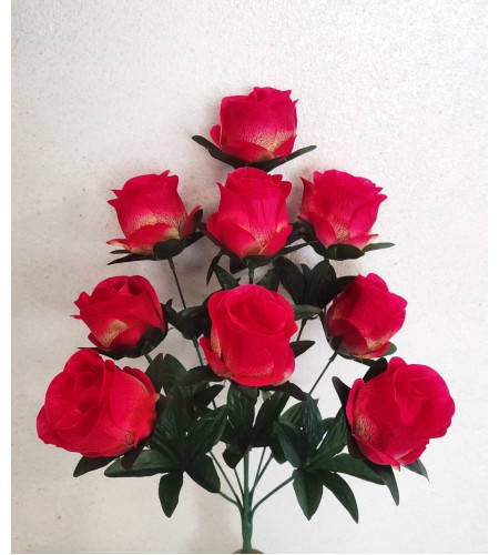 Троянда в напівбутоні, букет 9 головок
