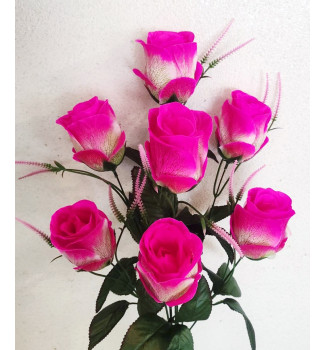 Троянди з бузковими вусиками, букет 7 головок Троянди з бузковими вусиками, букет 7 головок