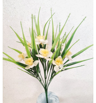 Нарциси силіконові, букет 9 головок