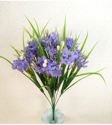 Бузок силіконовий, букет 9 головок