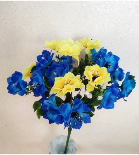 Волошки Україна, букет 22 головки