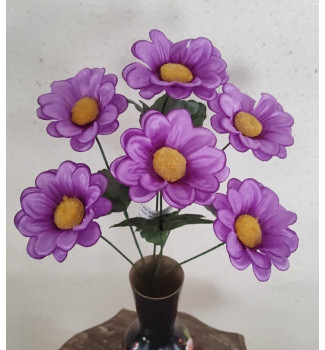 Ромашка атласна, букет 6 головок