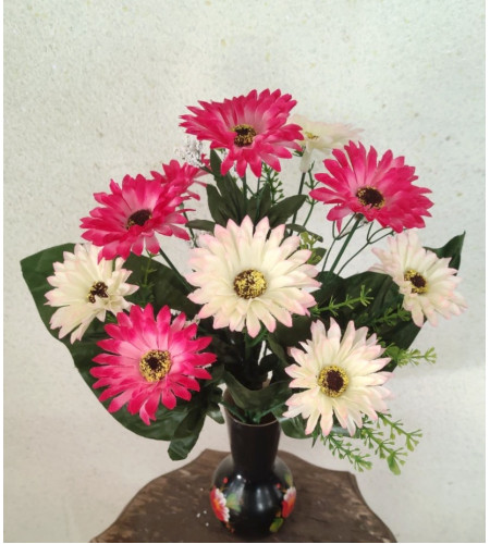 Айстри двоколірні, букет 10 головок