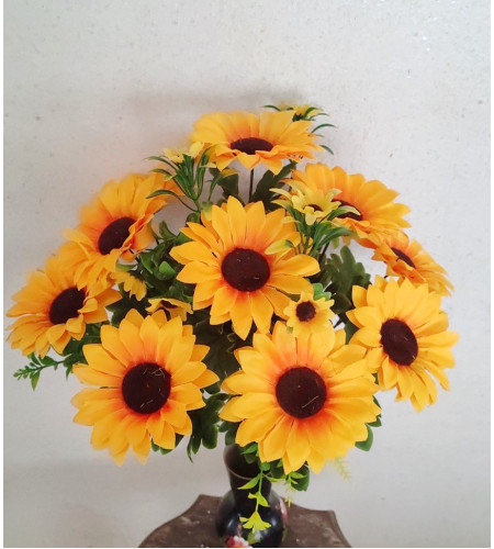 Соняшники з діточками, букет 10 головок