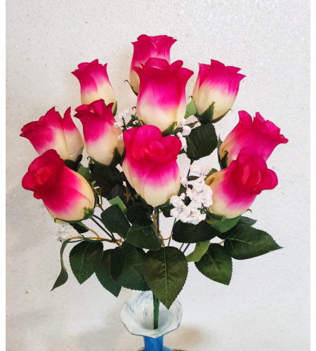 Бутони троянд з кашкою, букет 10 головок