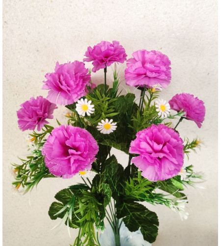 Гвоздики з ромашками, букет 9 головок
