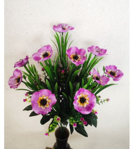 Маки різнокольорові, букет 10 головок