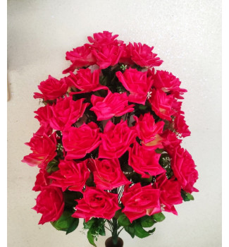 Букет атласних троянд, букет 36 головок