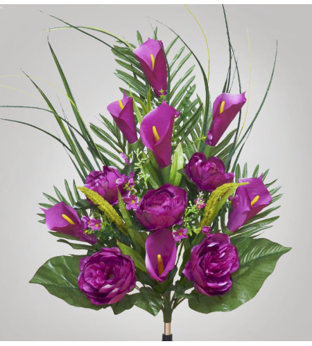 Композиція з півоній та кал, букет 25 головок