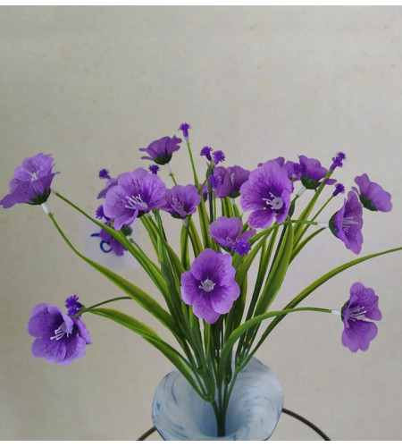 Осока з квітками льону, букет 6 гілочок