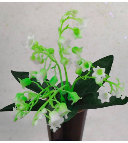 Конвалії пластикові, букет 5 гілочок