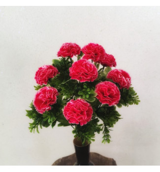 Гвоздики з пластиковими гілочками, букет 9 головок